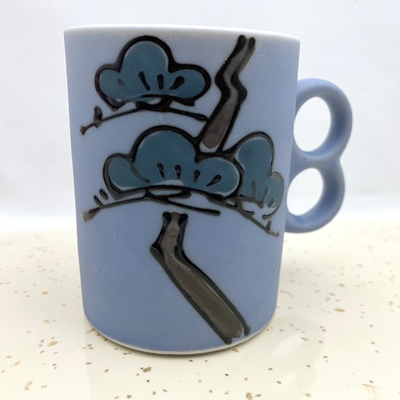 vintage Japan mugs, mcm coffee cups, abstract art mugs, his and hers - Picture 3 of 10